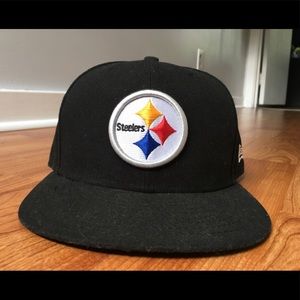 Men’s Pittsburgh Steelers New Era Fitted Hat sz 7 vintage